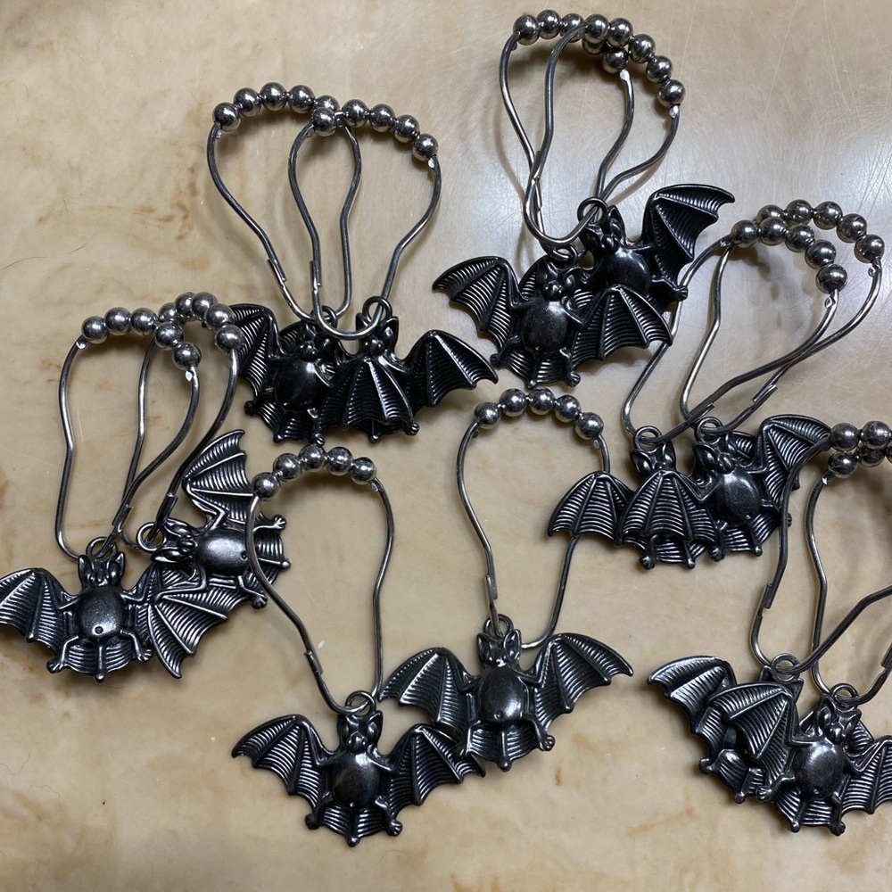 Bat Shower Curtain Hooks